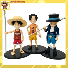 Bộ 5 Mô Hình One Piece Thời Ấu Thơ Luffy, Ace, Sanji, Zoro, Sabo, Mô Hình Cao 15cm Decor Trang Trí, Bộ Sưu Tập Nhân Vật