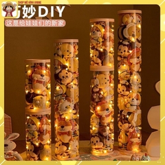Hộp Đựng Gấu Bông, Búp Bê Hình Trụ Tròn Trong Suốt, Sắp Xếp Đồ Chơi Cho Bé Gọn Gàng, Sạch Sẽ, Đẹp Đẽ