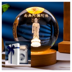 Combo Quả Cầu Pha Lê 3D Phát Sáng Kèm Hộp Đựng, Quà Tặng Sinh Nhật, Decor Trang Trí