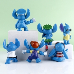 Bộ 6 Mô Hình Phim Hoạt Hình Lilo & Stitch, Mô Hình Cao 6cm, Decor Trang Trí, Bộ Sưu Tập Nhân Vật Yêu Thích