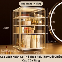 Kệ Đựng Mỹ Phẩm, Nước Hoa, Tủ Bảo Quản Đồ Trang Điểm Chống Bụi, Chống Nước, Trong Suốt Sang Trọng