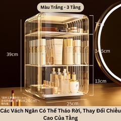 Kệ Đựng Mỹ Phẩm, Nước Hoa, Tủ Bảo Quản Đồ Trang Điểm Chống Bụi, Chống Nước, Trong Suốt Sang Trọng