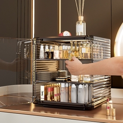Kệ Đựng Mỹ Phẩm, Nước Hoa, Tủ Bảo Quản Đồ Trang Điểm Chống Bụi, Chống Nước, Trong Suốt Sang Trọng