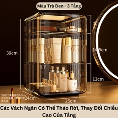 Kệ Đựng Mỹ Phẩm, Nước Hoa, Tủ Bảo Quản Đồ Trang Điểm Chống Bụi, Chống Nước, Trong Suốt Sang Trọng