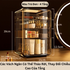 Kệ Đựng Mỹ Phẩm, Nước Hoa, Tủ Bảo Quản Đồ Trang Điểm Chống Bụi, Chống Nước, Trong Suốt Sang Trọng