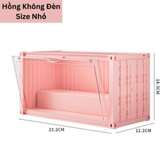 Hộp Đựng Container Trưng Bày PopMart, Mô Hình, Nước Hoa, Đèn Chiếu Sáng 360, Bảo Quản Mô Hình, Chống Bụi