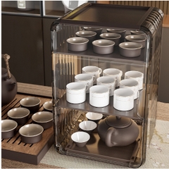 Kệ Đựng Cốc, Ly Nước Acrylic Trong Suốt Chống Bụi Sang Trọng, Sắp Xếp Gọn Gàng, Tiết Kiệm Không Gian