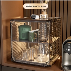 Kệ Đựng Cốc, Ly Nước Acrylic Trong Suốt Chống Bụi Sang Trọng, Sắp Xếp Gọn Gàng, Tiết Kiệm Không Gian