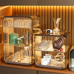 Kệ Đựng Cốc, Ly Nước Acrylic Trong Suốt Chống Bụi Sang Trọng, Sắp Xếp Gọn Gàng, Tiết Kiệm Không Gian