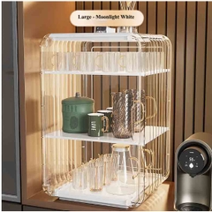 Kệ Đựng Cốc, Ly Nước Acrylic Trong Suốt Chống Bụi Sang Trọng, Sắp Xếp Gọn Gàng, Tiết Kiệm Không Gian