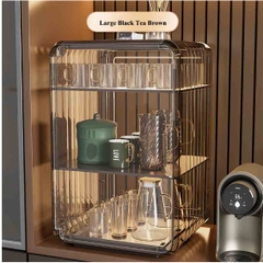 Kệ Đựng Cốc, Ly Nước Acrylic Trong Suốt Chống Bụi Sang Trọng, Sắp Xếp Gọn Gàng, Tiết Kiệm Không Gian
