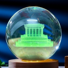 Đèn Ngủ Quả Cầu Pha Lê Hình Lăng Chủ Tịch Hồ Chí Minh, Đèn Trang Trí, Decor, Quà Tặng Lưu Niệm