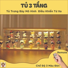 Tủ Kính Mika Trong Suốt, Trang Trí Đèn Led USB, Kệ Hộp Trưng Bày Mô Hình, Nước Hoa, Lego, Nhân Vật Yêu Thích