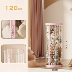 Hộp Đựng Gấu Bông, Búp Bê Hình Trụ Tròn Trong Suốt, Sắp Xếp Đồ Chơi Cho Bé Gọn Gàng, Sạch Sẽ, Đẹp Đẽ