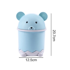 Thùng rác mini hình gấu nắp lật đáng yêu giá rẻ tiện lợi - BEB068