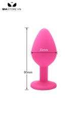 SMT088 - butt plug silicon hình trái tim và phích cắm hình thoi