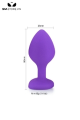 SMT088 - butt plug silicon hình trái tim và phích cắm hình thoi