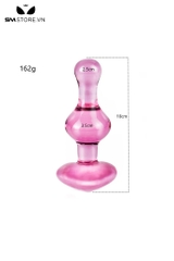 SMT091 - butt plug thủy tinh có phích cắm hậu môn 2 tầng