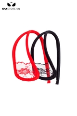 SMS387 - quần lót chữ C họa tiết ren hoa lọt khe với màu đen đỏ