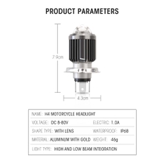 Đèn led trợ sáng xe máy H4 đèn pha - BEE042