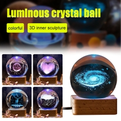Mô Hình Quả Cầu Pha Lê Đèn Led Decor 3D - BEE068