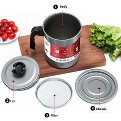 Bình Đựng/Lọc Dầu Ăn Bằng Inox Cao Cấp - BEE071
