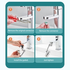 Vòi Tăng Áp Độ Xoay 1440° Thay Thế Tiện Ích Vòi Chậu Rửa - BEE072