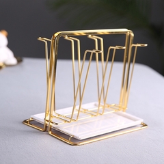 Giá Úp Cốc Nhập Khẩu Châu Âu Mạ Vàng Có Khay - BEE078