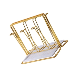 Giá Úp Cốc Nhập Khẩu Châu Âu Mạ Vàng Có Khay - BEE078