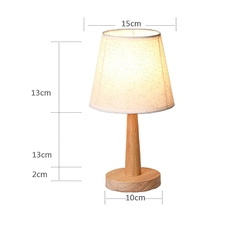 Đèn ngủ bằng gỗ Bắc Âu decor trang trí để bàn - BEE084