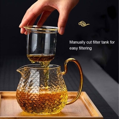 (Tặng 4 Cốc) Ấm Pha Trà Thủy Tinh Phong Cách Bắc Âu Sang Trọng | BEE104