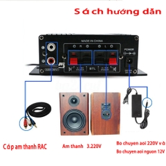 AK370 Bộ khuếch đại âm thanh nổi HiFi Mini Loa DC12V 200W | BEE108