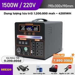Bộ lưu điện BEE220 - bình tích điện dự phòng - Giảm giá 50%