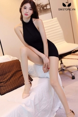 SMS020 - Váy ngủ sexy vải mỏng hở vai lưng 100% quyến rũ chồng