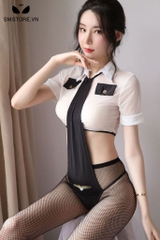 SMS131 - Cosplay cảnh sát bikini 1 mảnh kết hợp với croptop ngắn