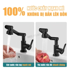 Vòi nước rửa chén bát xịt 720 độ tăng áp nóng lạnh BEE001