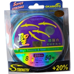 Cước Câu Cá Okamoto 250m - Cước 4 Con Cá Chuyên Dùng Cho Cần Câu Máy