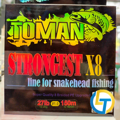 Dù PE Toman X8 150m- Chuyên Dùng Đánh Lure, Tổng Hợp,