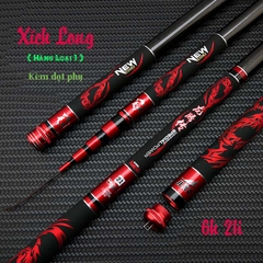 Cần câu tay Xích Long Cacbon Xoắn Cao Cấp Mật Độ Cao (L1 tặng kèm đọt )