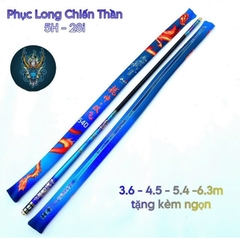 Cần câu tay Phục Long Chiến Thần 5h 28i ( Tặng kèm đọt phụ và bộ trục 3260 )