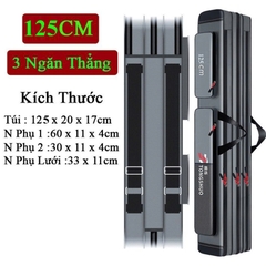 Bao Đựng Cần Vải 3 Ngăn Lớn Kèm 2 Ngăn Phụ, Có Quai Đeo  Size 125x20x17 cm