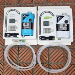 Máy Bơm Nước Rửa Tay, Sục Oxi , Đèn 3 trong 1 Cực Kì Tiện Lợi