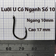 Combo Lưỡi Câu Cắm, Chữ U, Có Ngạnh, Có Khoen chống tuột dây