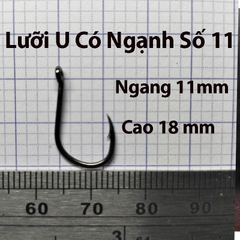 Combo Lưỡi Câu Cắm, Chữ U, Có Ngạnh, Có Khoen chống tuột dây