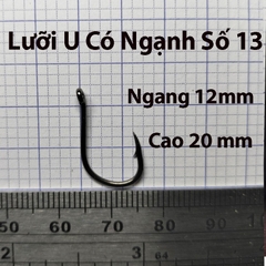 Combo Lưỡi Câu Cắm, Chữ U, Có Ngạnh, Có Khoen chống tuột dây