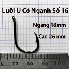 Combo Lưỡi Câu Cắm, Chữ U, Có Ngạnh, Có Khoen chống tuột dây