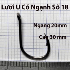 Combo Lưỡi Câu Cắm, Chữ U, Có Ngạnh, Có Khoen chống tuột dây