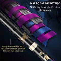 Cần câu Tay Thống Soái Thế Hệ 3 độ cứng 7h - 19i  ( Kèm Đọt Phụ Và Trục 3260 )- BH 1 Năm 1 Lóng Trừ Lóng Gốc