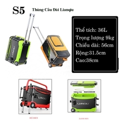 Thùng Câu Đài 36L LianQiu S5, Đầy Đủ Phụ Kiện Đi Kèm, Có Cả Pas Đèn
