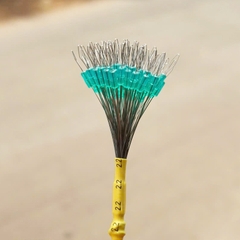 [Túm 100] Hạt chặn cao cấp làm trục , hạt chặn phao câu đài, chất liệu silicon màu trắng và xanh